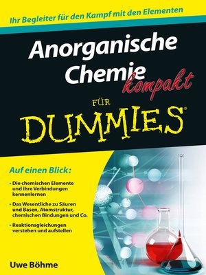 cover image of Anorganische Chemie kompakt f&uuml;r Dummies